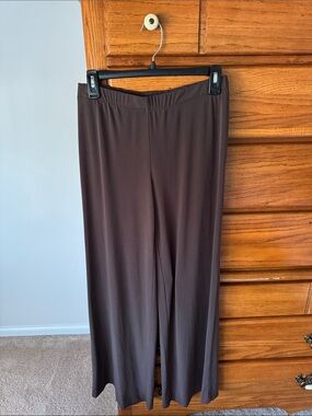 Chico's Dark Brown Wide-Leg Pull-On Pants